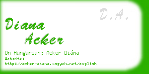 diana acker business card